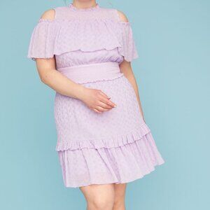 Cold-Shoulder Lilac Mini-dress